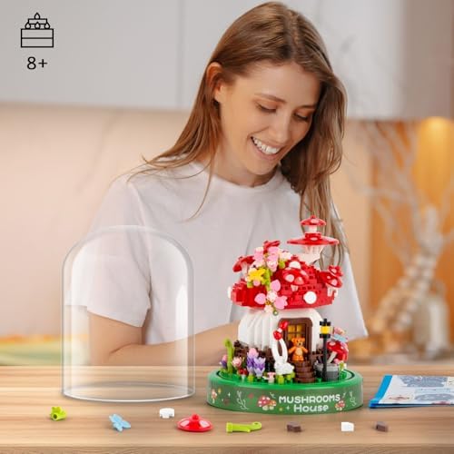 Mushroom House Building Set for Kids and Adults 8