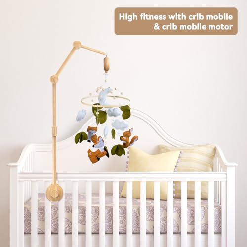 FEISIKE Crib Mobile Arm 3386 Inch Natural Beech Wood