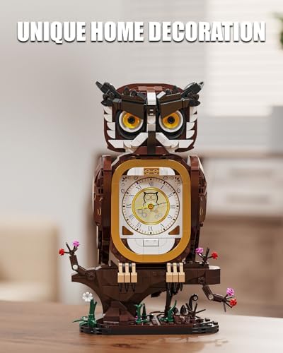 TYCOLE Owl Clock Building Blocks Set 964Pcs