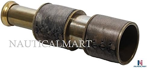 NauticalMart 6 Inch Brass Telescope with Wood Box