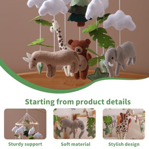 GOODMOM Forest Animals Crib Mobile for Babies