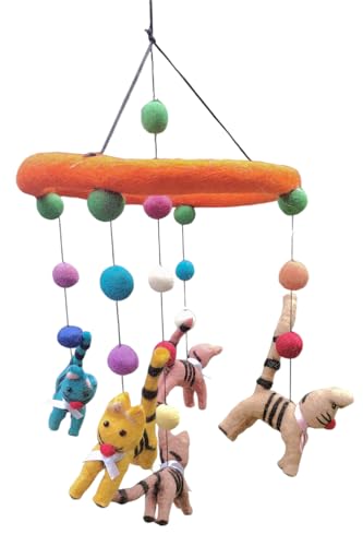 Handmade Cat Mobile for Baby Nursery