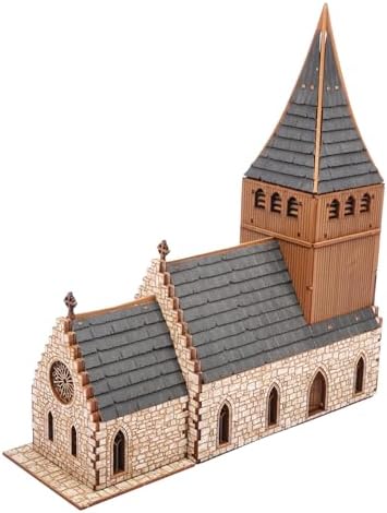 Chapel Medieval Church DIY Wooden Building Kit - 308PCS 8hrs Assembly Age 14