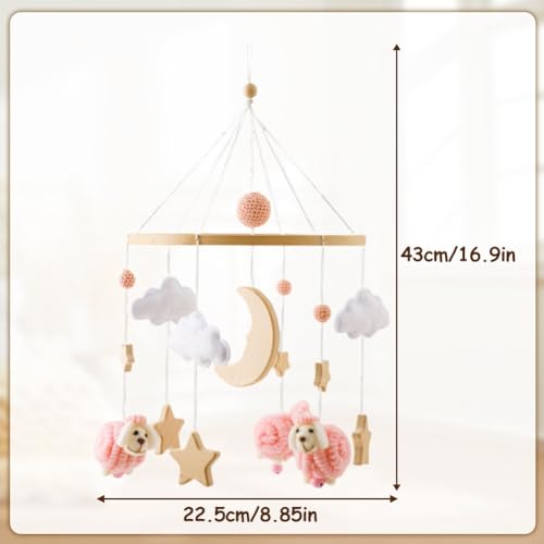 Boho Nursery Mobile - Stars Clouds Moon Design