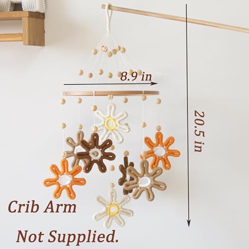 Woven Daisy Crib Mobile for Girls and Boys
