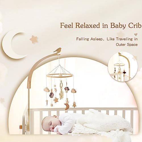 Beech Wood Mobile Holder for Baby Room Decor