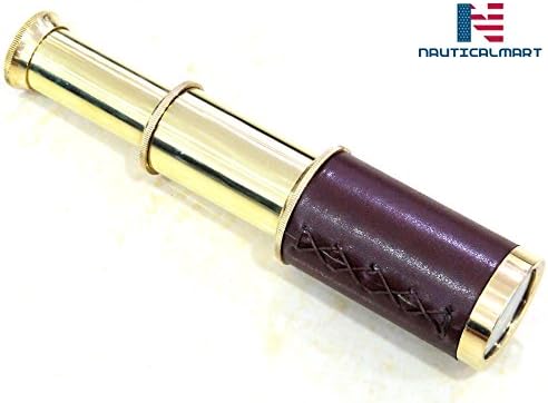 6 Brass Pirate Navigation Telescope - Brown
