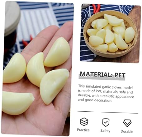 Happyyami 10pcs Artificial Garlic Cloves for Display and Photography