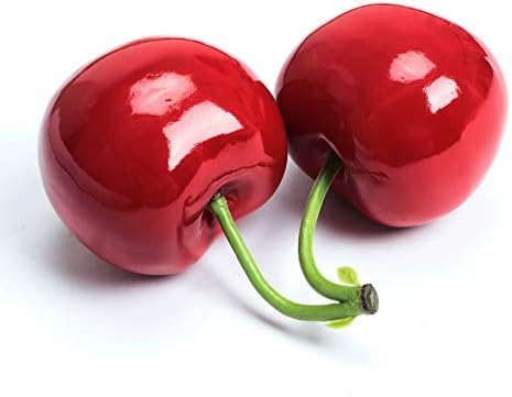 XINFU Big Double Cherry Play Food Decoration
