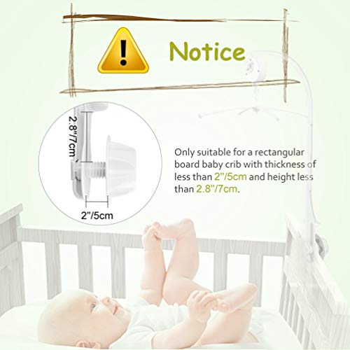 AGPTEK Baby Crib Mobile Holder 28 Inch Wind Up Music Box
