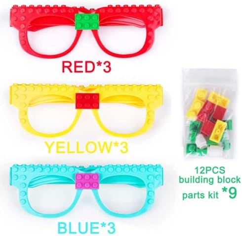 9 PCS DIY Building Blocks Glasses Set for Kids
