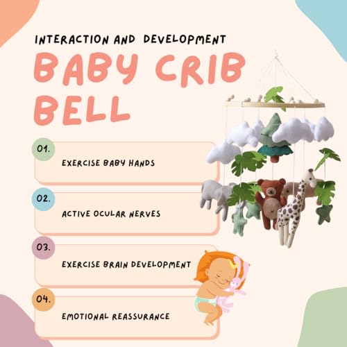 GOODMOM Forest Animals Crib Mobile for Babies