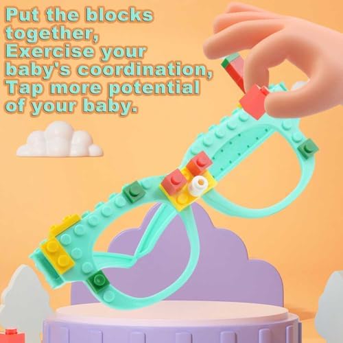 6 PCS DIY Building Blocks Glasses Set for Kids