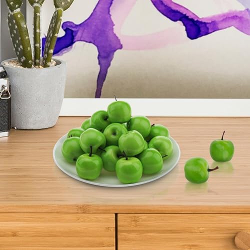 27 Pcs Mini Artificial Green Apples for Home Decor