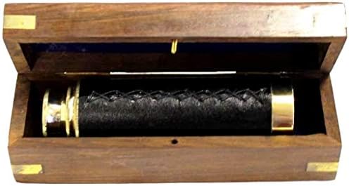 15 Inch Handheld Brass Telescope with Wooden Box 1
