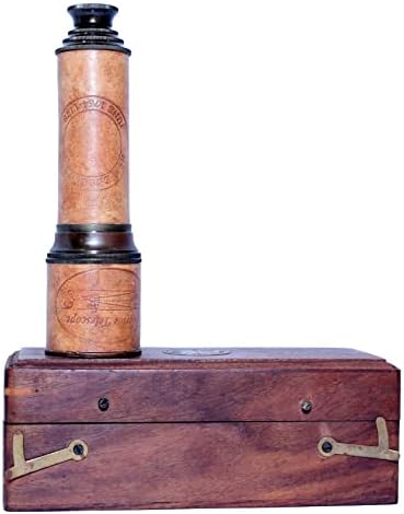Handmade Brass Telescope with Box 17 Inches