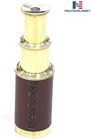 6 Brass Pirate Navigation Telescope - Brown