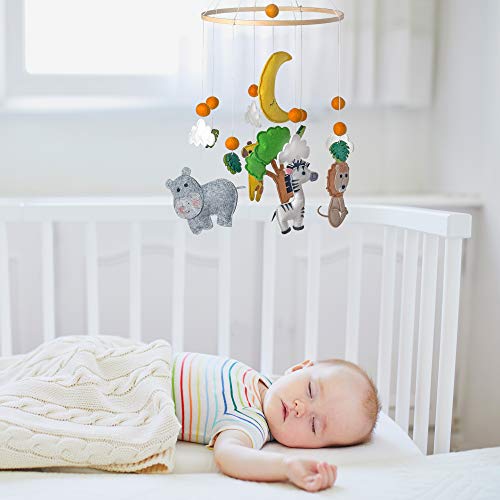 CK WORKS Baby Nursery Mobile Jungle Safari Animals