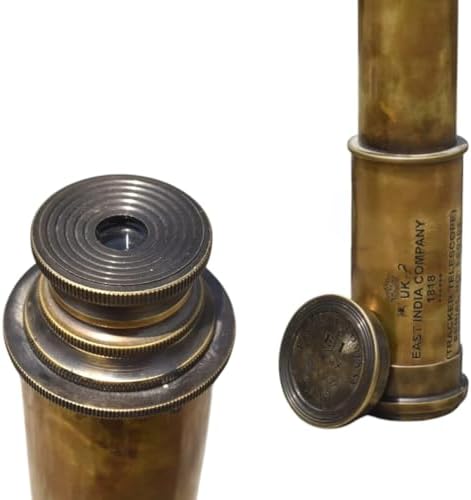 Globle Antique Brass Telescope with Collapsible Spyglass