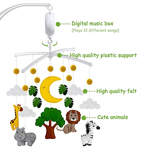 Musical Baby Crib Mobile with Arm Holder