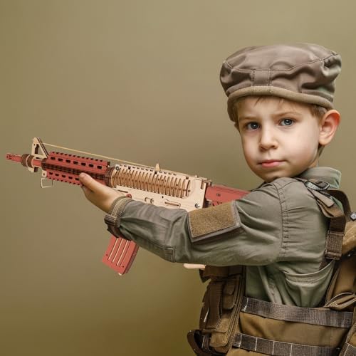 3D Wooden Puzzle Kit M4 Rifle Gun Toy for Adults