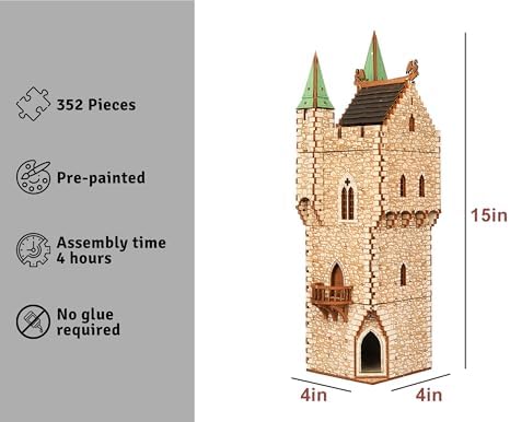 The Great Tower P Medieval Castle DIY Wooden Building Kit