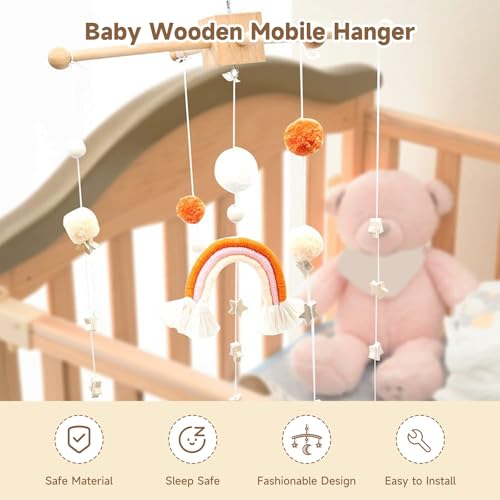 FLEXMAN Wooden Mobile Frame Kit for Baby Crib