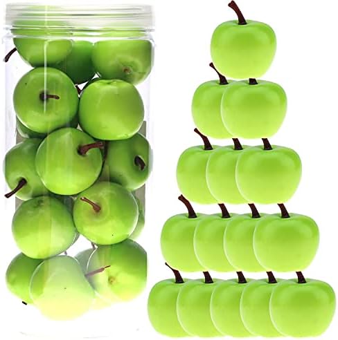 27 Pcs Mini Artificial Green Apples for Home Decor