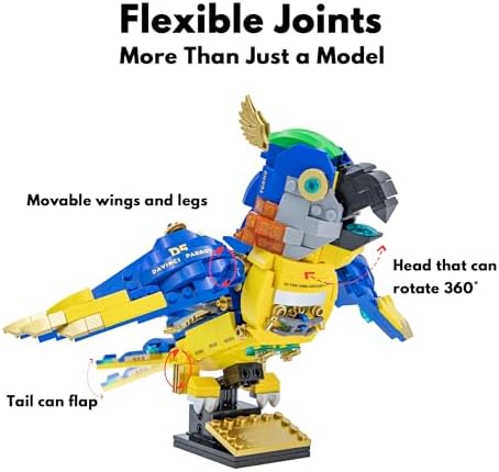 Steampunk Macaw Building Block Toy Set 490 Pcs