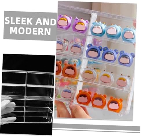 Homoyoyo 2pcs Compartment Display Case for Collectibles and Car Models