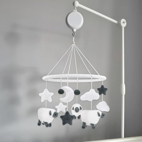 Gicoherero Sheep Baby Crib Mobile Neutral Farm Animal Hanging Decor