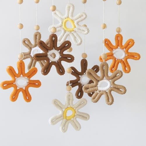 Woven Daisy Crib Mobile for Girls and Boys