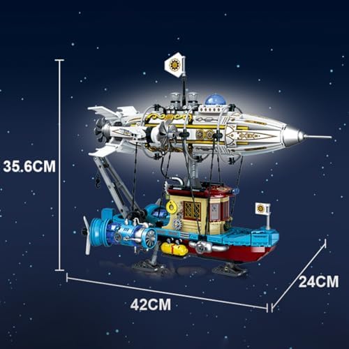 Steampunk Airship Building Blocks Set - 1256PCS DIY Kit