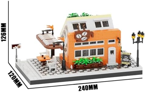 Architecture Inverted Coffee Shop Building Blocks Set 2100 PCS