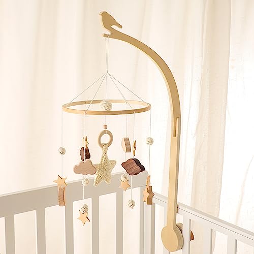 Beech Wood Mobile Holder for Baby Room Decor