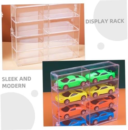 HOMSFOU 2pcs Display Case for Model Cars and Collectibles