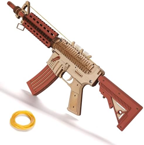 3D Wooden Puzzle Kit M4 Rifle Gun Toy for Adults