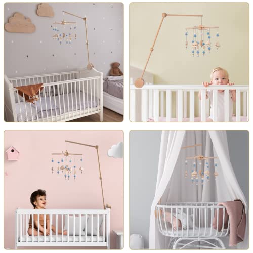 BlueMello Starry Night Crib Mobile and Holder Set