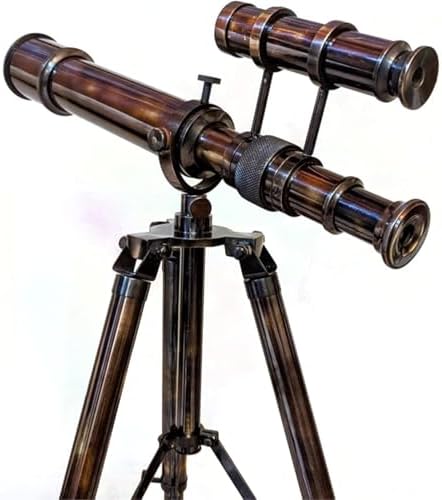 Brass Telescope with Tripod for Desk Decor and Gifts