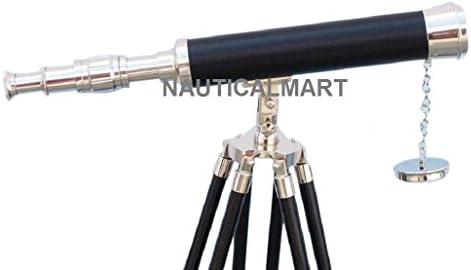 NauticalMart Floor Standing Chrome Telescope 50 Inch