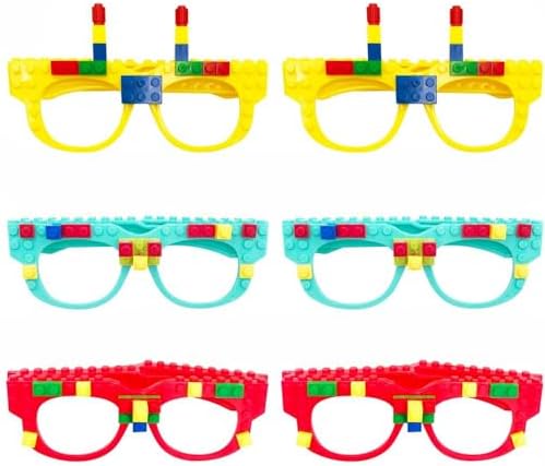 6 PCS DIY Building Blocks Glasses Set for Kids