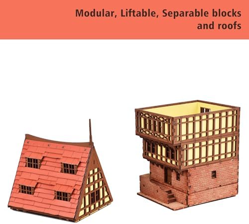 Brick Rowhouse DIY Wooden Building Kit for Adults and Teens