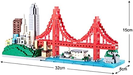 Dolblock Micro Building Blocks Set Golden Gate Bridge Model 1610 Pieces
