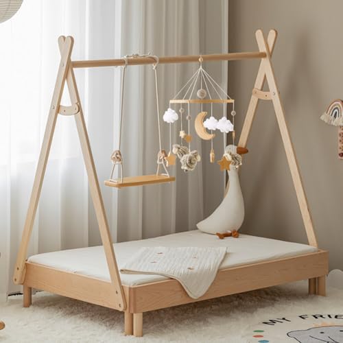 Boho Nursery Mobile - Stars Clouds Moon Design