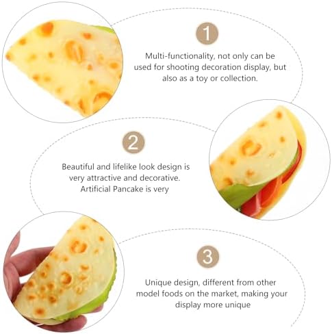 Uonlytech Realistic Pancake Taco Display Model