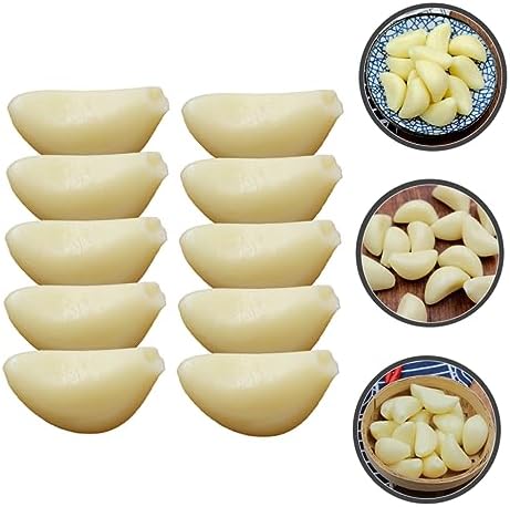 Happyyami 10pcs Artificial Garlic Cloves for Display and Photography