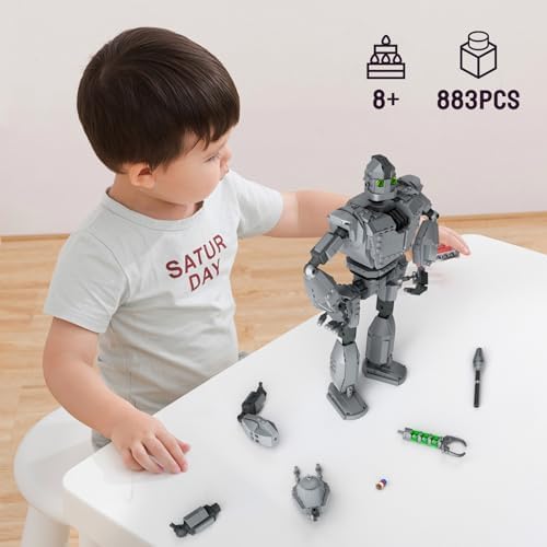 Iron Robot Building Set for Kids 883PCS Compatible with Lego