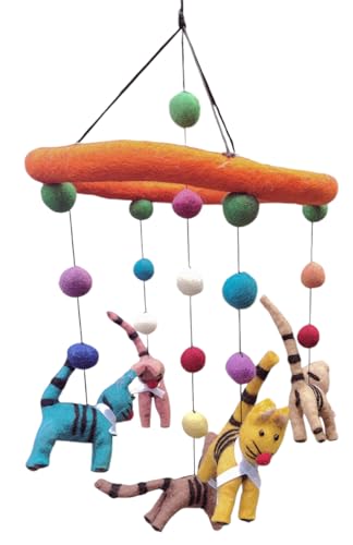 Handmade Cat Mobile for Baby Nursery