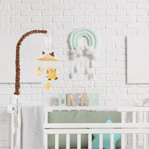 SourceTon 3 PCS Crib Mobile Fabric Covers Premium Decorative Protection
