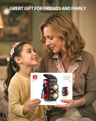 TYCOLE Retro Camera Building Blocks Set with Lights